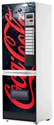 Oedim Stickers Verkaufsautomat Cola-Cola Zero (Schwarze) für Kühlschrank. | Verschiedene Maßnahmen 185 x 60 cm | Klebstoffbeständig und einfache Anwendung | Stilvoller Design-dekorativer