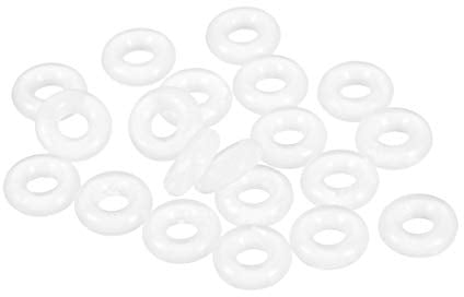 sourcing map 20St Silikon O-Ring VMQ Versiegelung Dichtring 10mm AD 4mm ID 3mm Breite Weiß