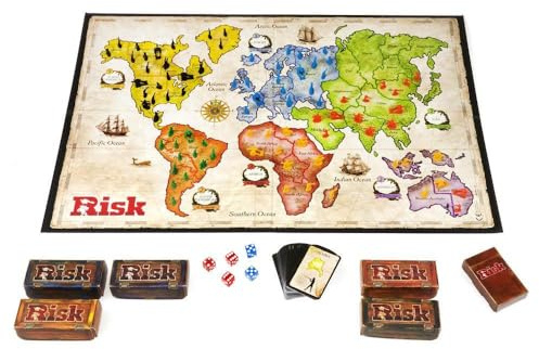 Hasbro Gaming - Risk Refresh DK (B7404): Militär-Strategie-Brettspiel für 5 Spieler ab 12 Jahren