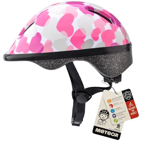 meteor Casco Bici Ideale per Bambini - Caschi Perfetto per Downhill Enduro Ciclismo MTB Scooter - Helmet per Tutte Le Forme di Attività in Bicicletta Helmo