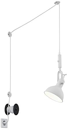 Trio Leuchten Pendelleuchte Carlotta 305170131, Metall Weiß matt, 6 Meter Kabel, exkl. 1x GU10