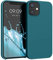 kwmobile Handyhülle für iPhone 12 mini Hülle, für iPhone 12 mini Case - Hülle Silikon - kabelloses Laden - Petrol matt