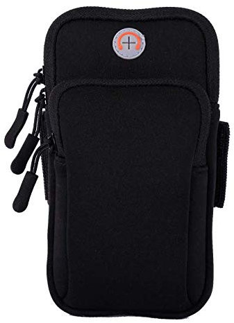 Brassard Sport Sac pour XIAOMI Redmi 9C Smartphone Courir Respirant Housse Running Rangement (Noir)