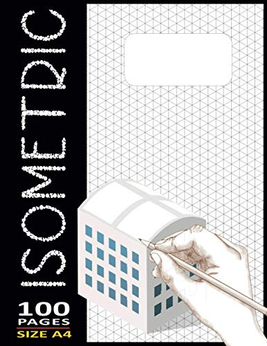 Orthographic Graph Paper Architect Notebook Grid Isometric Pad Large 8.5X11 Inches - 100 Numbered-Page