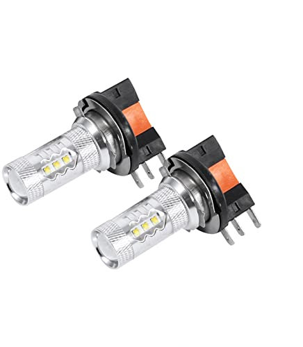 2 uds/1 par 80W H15 bombillas LED luces de coche lámpara faros faros de coche H15 80W