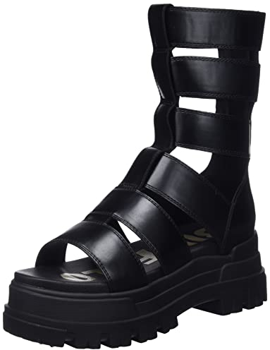 Buffalo Damen ASPHA Zeus Sandale, Black, 40 EU