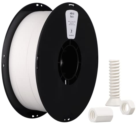 kexcelled ABS Filament 1,75 mm, 3D Drucker Filament, Hochhitzebeständiges und Langlebiges, Maßgenauigkeit +/- 0,03 mm, 1 kg Spule (2,2 lbs), Weiß