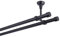 Gardinenstange schwarz 160 cm 2-läufig 19 mm aus Metall Deckenbefestigung Endstück Kappe