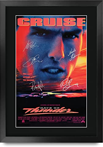 HWC Trading FR A3 Days of Thunder Tom Cruise, Nicole Kidman Geschenke Geduckter Poster Signiertes Autogramm Foto für Fans von Film Memorabilien - A3 Framed