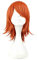 Dagua Cosplay Perücke,One Piece Nami Cosplay Perücke,Orange Perücke,Mit Kostenloser Perückenkappe,Halloween Kostüm Perücke,für Party Karneval Weihnachten(Size:Style 1)