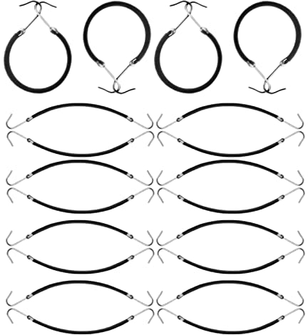 20 pezzi Ganci a Coda di Cavallo Ganci Elastici per Capelli Banda Elastica Gancio per Coda di Cavallo per lo Styling dei Capelli