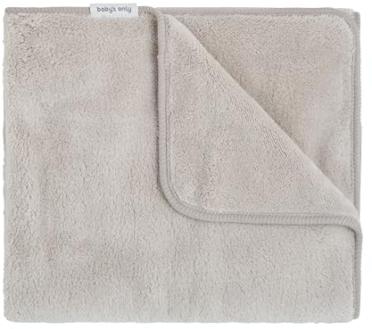 Baby's Only - Gitterbettdecke Cozy - Babydecke - Für den Herbst und Winter - 50% Baumwolle und 50% Polyacryl - Mit Teddyfutter - TOG 2.0 - Urban Taupe - 100x135 cm