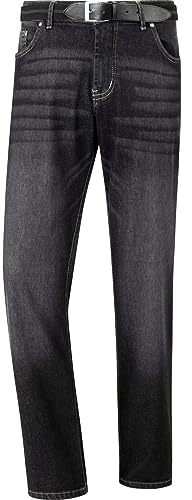 Jan Vanderstorm Herren Tiefbundjeans Joel | Denim mit vielen Taschen | Used-Look | Baumwoll-Mischung | große Größen L-7XL