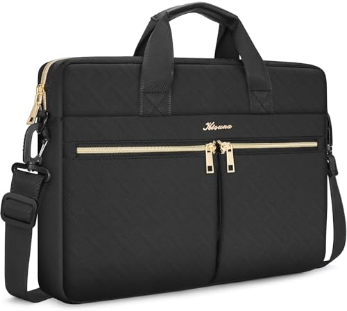 KIZUNA 17 Zoll Laptoptasche Notebook Tasche Laptop 17.3 Zoll Sleeve für LG gram 17/17 Lenovo IdeaPad 3i Gen7/ThinkBook Plus 17/Razer & MSI 17/Dell X17 R1/HP/ASUS Vivobook Hülle Shoulder Bag,Schwarz