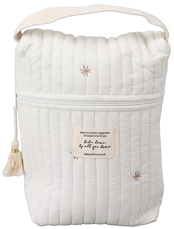 Hapivida Sac pour Biberon Portable - Pochette Pliable pour Repas de Bébé avec Motif Brodé - Pour Lingettes, Couches, Boissons Aux Fruits (B)