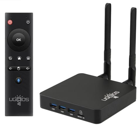 UGOOS AM8 PRO 8K Ultra HD Android TV Box Amlogic S928X-J Android 11.0 LPDDR4 8GB RAM 64GB ROM WiFi6E 1000M LAN BT5.3 USB3.0 Supporto AV1 H.265 8K 60fps VP9 HDR Box