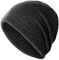 TAGVO Unisex-Erwachsene Mütze Wintermütze Warm Baumwolle Elastisch Jersey Beanie, Long Beanie für Laufen Skifahren Radfahren Snowboarden Klettern Outdoor Grau