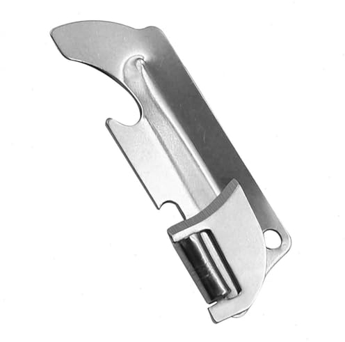 1 x Dosenöffner im Militärstil, Edelstahl, Armee-Überlebens-Dosenöffner, Schlüsselanhänger-Dosenöffner, tragbarer Dosenöffner für Reisen, Camping, Survival-Handbuch, Küchenzubehör, wie im