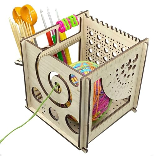 Dropfree Wooden Yarn Bowl, 2024 Multifunctional Knitting Tool,Wooden Yarn Bowl, Yarn Bowl for Knitting Easy to Use