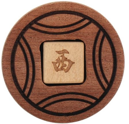 BESTonZON Qianzhuang Fengzhuang Chinesisches Brettspiel Mahjong-windanzeige Mahjong-zubehör Amerikanische Mahjong-würfel Brettspielwürfel Vintage-Mahjong-Wetter Schachbrett Massivholz