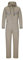 Yukirtiq Men's Workwear Hooded Boilersuit Coverall with Multi Pockets, Heavy Duty Polycotton Overall Trousers Mechanics Boiler Suit with Reflective Tape, Khaki, XL