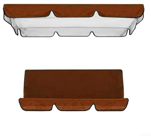 Ersatzteile für Schaukelstuhl, 3-Sitzer, Gartenschaukel-Überdachung, wasserdicht, für Gartenschaukelstühle mit 3 Sockeln (Braun, 164 x 114 x 15 cm)