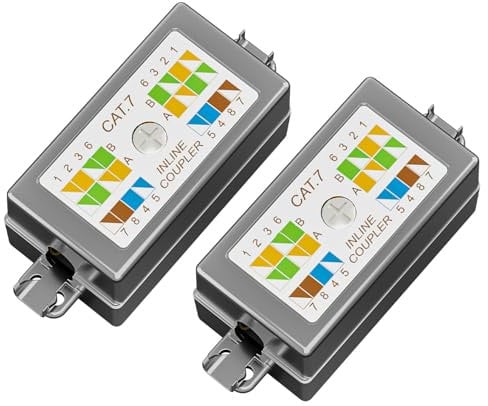 FGB LSA Verbinder Cat6 und Cat7 Geschirmt Connection Box, Verbindungsmodul, POE Kabel Verbinder, für Verbinden/Reparieren von Netzwerk, Kabel 2 Stück