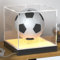 Acryl-Vitrine mit Ballständer und USB-RGB-Lichtern, beleuchtete Acryl-Displaybox mit Controller-App, Musik-Synchronisation für Fußball, Volleyball und Fußball, 25,4 cm (L) x 25,4 cm (B) x 25,4 cm (H)