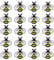 20Pcs Iron on Patches,Bee Embroidered Patches,Repair Patches Sew On Patches Cute Fabric Tiny Badge Appliques Decoration Bee Buttons Sewing Patches for Shirts,Jackets, Jeans,Hats,Backpacks,Clothes DIY