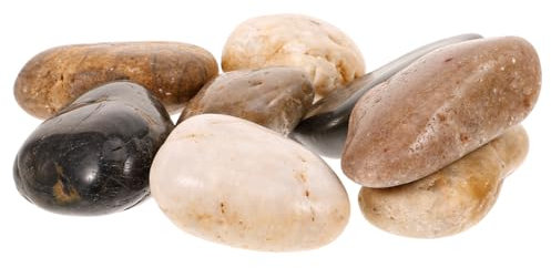 Milisten 500g Set of Natural Aquatic Pebbles Rain Flower Stone Decorative Rocks for Fish Tank Garden Pond Fountain Water Feature Decor