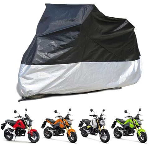 WLCYX Motorradabdeckung Abdeckungen für KYMCO DTX360 DTX 360 Wasserdicht Motorrad Abdeckplane Winterfest UV-Schutz Schlossloch Winddichte Zubehör,Blacksilver