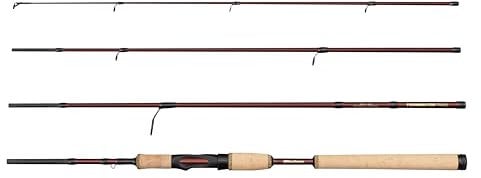 Abu Garcia Tormentor2 Reise-Spinnrute, leichte Angelrute mit 24T Carbon Blank, Korkgriff, kompaktes Design für Reisende Angler, Süß- und Salzwasser Raubfische, 2.13m 10-30g