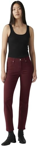 Levi's Damen Jeanshose 314 Shaping mit Stretch-Anteil, Straight Fit, Rot (Merlot), W30/L30