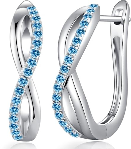 Jiamiaoi Weißgold Plattiert U Creolen 925 Silber Ohrringe Große Damen Schmuck