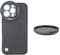FOTGA für iPhone 16 Pro Hülle, Handyhülle für iPhone 16 Pro Hülle & 58mm Variabler ND2-ND400 ND-Filter Set - Stoßfest, Vignettierungsfreies Design, Aluminiumgewinderahmen (Schwarz)