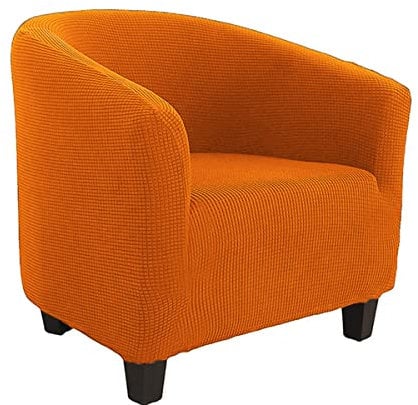 Schonbezug für Clubsessel mit Armlehnen, abnehmbarer Möbelschutz für Wohnzimmer, Sessel, Stuhlbezug für stilvolle Wohnkultur, Orange / Rot