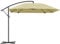 Outsunny Ampelschirm Alu Ø 260 cm Sonnenschirm, wasserdicht Kurbelschirm mit Ständer, Kurbel, Windsicherung, neigbar Marktschirm kippbar Gartenschirm Sonnenschutz für Balkon Garten Terrasse Beige