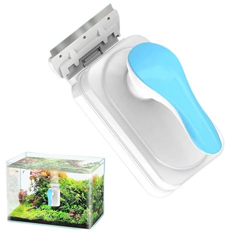 Magnetischer Algenreiniger für Aquarien, magnetischer Aquarienreiniger, Tistanta starker magnetischer Fischreiniger, Magnetspatel für die Reinigung von kleinen Aquarien, mit 2 g