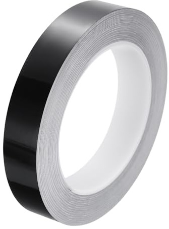 QUARKZMAN 0,79 x82 Ft Ft Bodenfliesen Schwarz Folienlinien Metallic | Spiegeltape, Selbstklebendes Dekor Bodenwand Nahtaufkleber, Wasserdichte Spaltabdichtungstape, Für Küche Badezimmer Schrank