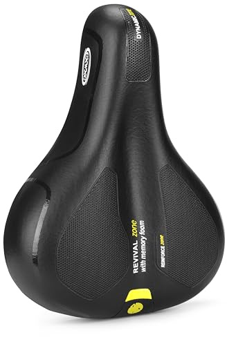 CXWXC Fahrradsattel, Memory Foam Ergonomisch, Wasserdicht, Stoßdämpfend, 26 x 18,5 cm,MTB Fahrradsitz für Damen und Herren