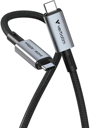 Verbatim Sync & Charge 120cm USB-C auf USB-C Ladekabel 240W PD 3.1 | Schnellladekabel kompatibel mit iPhone 17, Pro, Max, iPhone 16, Pro, Max, Samsung Galaxy S25, MacBook Air, iPad, Pixel 9