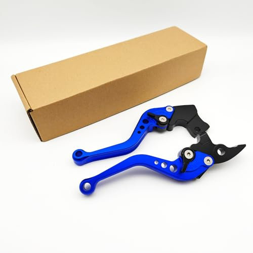 Kompatibel mit KTM Duke 125 200 250 390 RC125 RC200 RC390 Brems- und Kupplungshebel, CNC-Aluminium, ausziehbar, verstellbare Hebel, Zubehör (blau_matt)