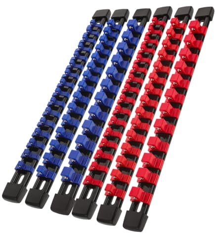 Garneck 6Stücke Teiliges Magnetischer Steckdosenhalter Multifunktionaler Steckdosen Organizer für Nüsse Langlebig und Robust für Werkzeugkisten Leuchtenden Farben