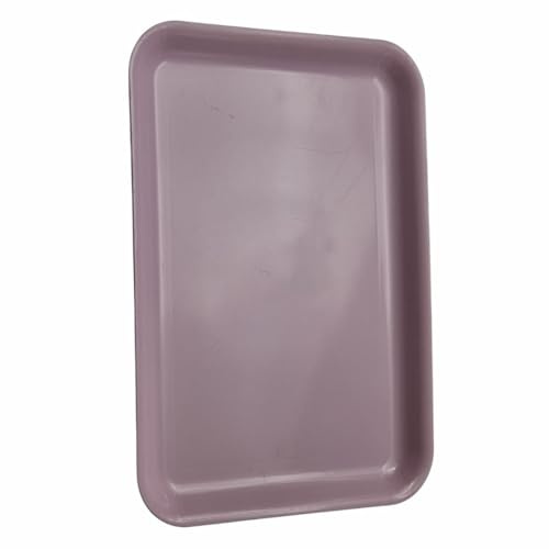 Plateaux de service pastel, plateaux rectangulaires en polypropylène, 36 x 26 cm, couleurs assorties, pour repas, collations, petit-déjeuner au lit (rose)