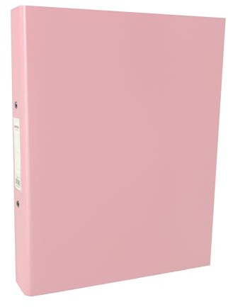 A4 Pastel Pink Paper Over Board Ring Binder by Janrax