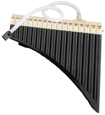 Flûte De Pan Pour Adulte Flûte De Pan Instrument Droit Ou Courbé Tuyau 18 16 Clé En Do Professionnelle Avec Chalumeau Coulissant(18 Beige 2)