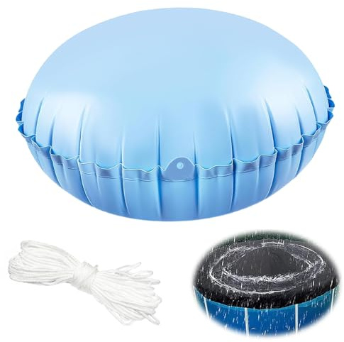 YJSDDNTY 1.1x1.1m Winter Poolkissen Winterfestes Luftkissen, mit 15m Seile,Pool Luftkissen Für Winterabdeckplanen Poolabdeckung Langlebig Stark Kaltbeständig Für Winterkissen Pool Blau
