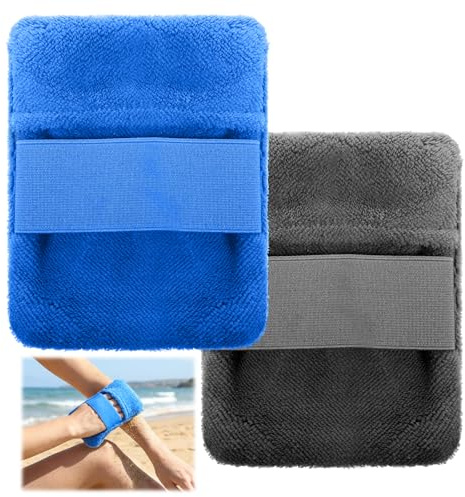 Dplolng 2 Pcs Sand Remover for Beach,Soft Beach Sand Remover Talc-Free Sands Removal Bag Beachs Vacation Camping Essentials
