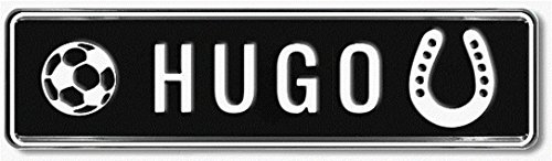 Nummernschild zum Selbstgestalten Witterungsbeständig Individuelles Namensschild, Aluminium-Schild | Autoschild mit Namen selbst gestalten | Aluschild, Kfz-Kennzeichen-Schilder mit Wunschtext
