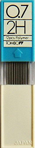 Tombow EX-07P-2H Boîte de 12 Recharges pour Porte-mine pointe 0,7mm, dureté 2H